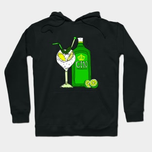 Gin and Tonic Gin o'Clock Cocktail Glass Hoodie